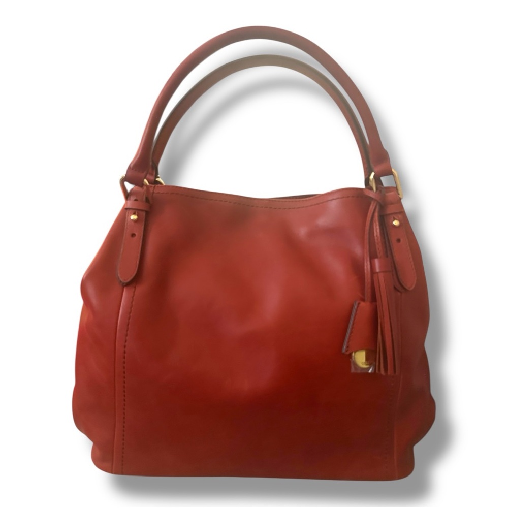 Red Leather Tassel Shoulder Bag - Women - Picture 4 of 16